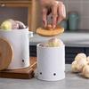 Vintage Style Potato Onion Garlic Storage Container with Ventilation Holes Space Saving Kitchen Storage Bins