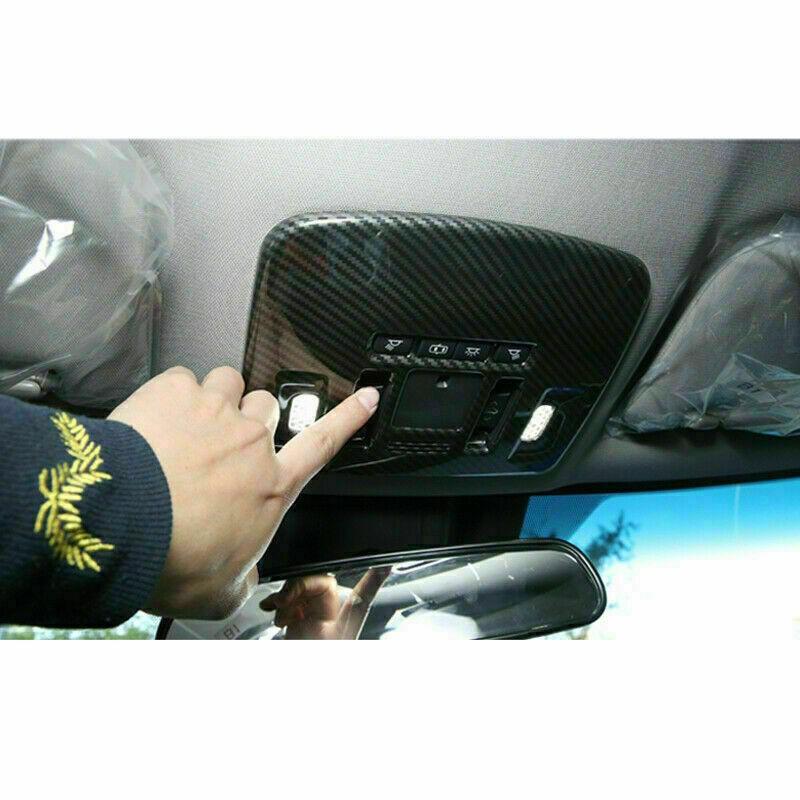 Carbon Fiber ABS Front Reading Light Lamp Cover Trim For Toyota Camry 2018-2023