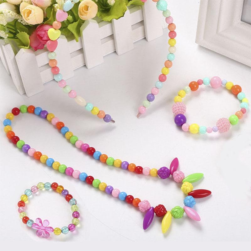 Non-Toxic Children'S Handmade Beaded Diy Handmade Bracelet Necklace Ornaments Accessories Colorful Beads Educational Toys For Children Gifts