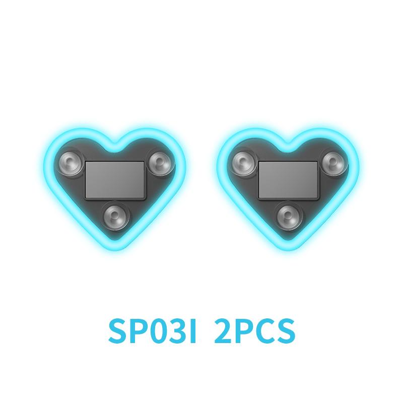 Automotive solar car interior heart-shaped neon light atmosphere light decoration LED car window glowing heart atmosphere light