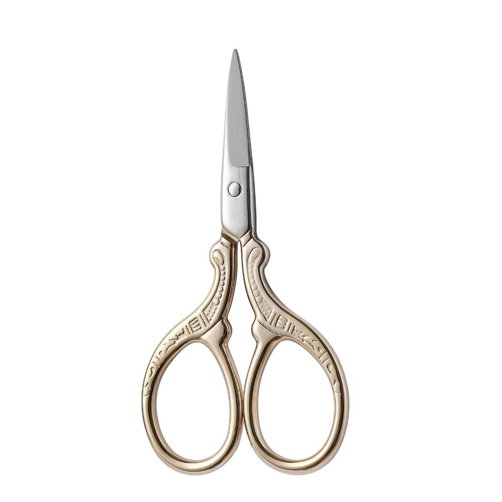 Retro Phoenix Stainless Steel Crane Scissors for Embroidery, Tea, Thread, Household, and Eyebrow Trimming.