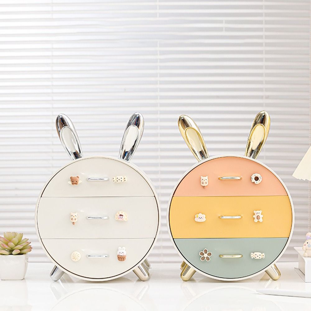 Cartoon Bunny Children's Hairpin Hair Clip Storage Cosmetics Holders for Bedroom and Dorm Room