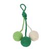 Hanging Cat Sisal Ball Chewable Colorful Interactive Cat Sisal Rope Ball Toy for Pet Indoor Green