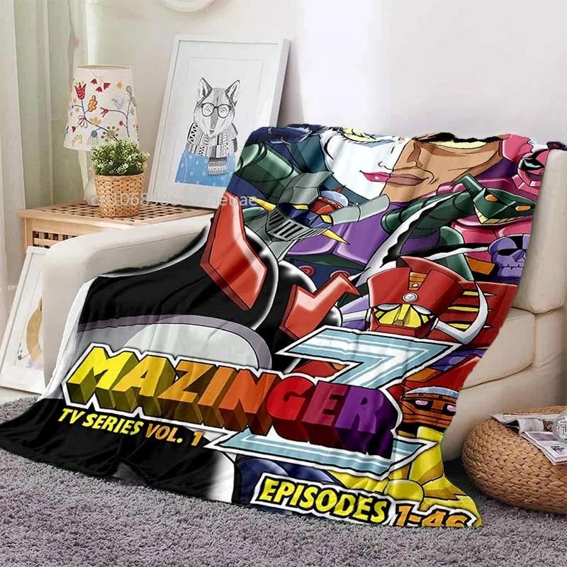 Mazinger Z UFO Robot Grendizer Flannel Blanket Cartoon Anime Children Soft Cover Lightweight Bed Sofa Chair Blanket