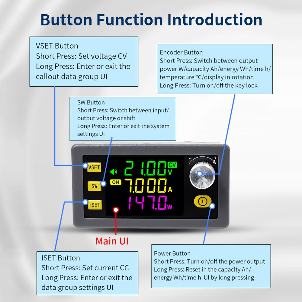 SK60/SK120/SK150 DC Buck Boost Converter CNC Adjustable Regulated Laboratory Power Supply Constant Voltage Current Module