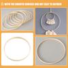 8Pcs Bamboo Rings for DIY Macrame Crafts Dream Catcher Wreath Hoops Supplies Bamboo Rings Wreath Hoops Macrame Supplies
