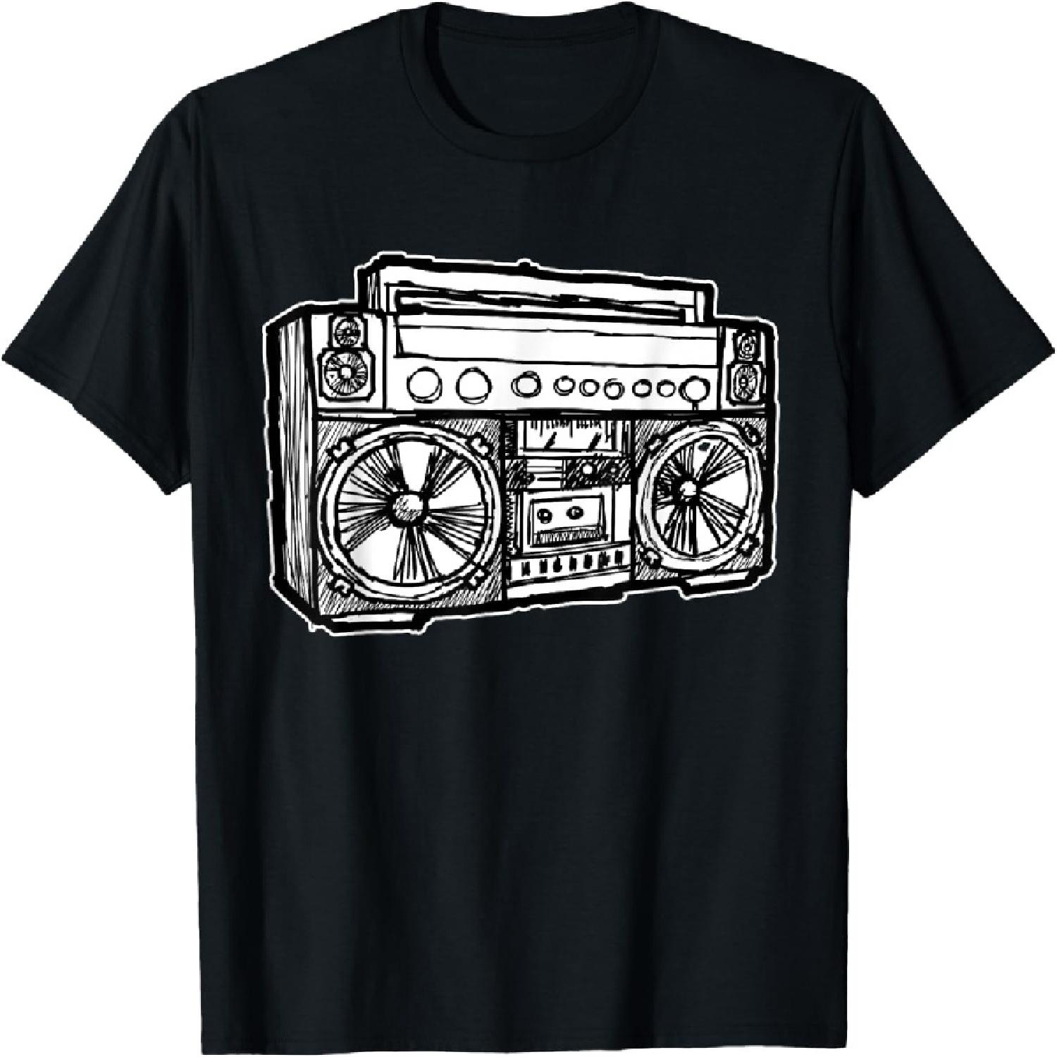 

Ghetto Blaster 80 s 90 s Old School Hip Hip Rap T-Shirt XXXXXL чёрный