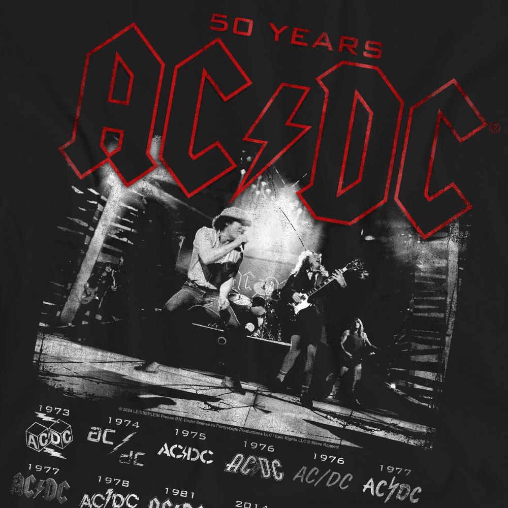 AC/DC Unisex Adult Logo Stack T-Shirt