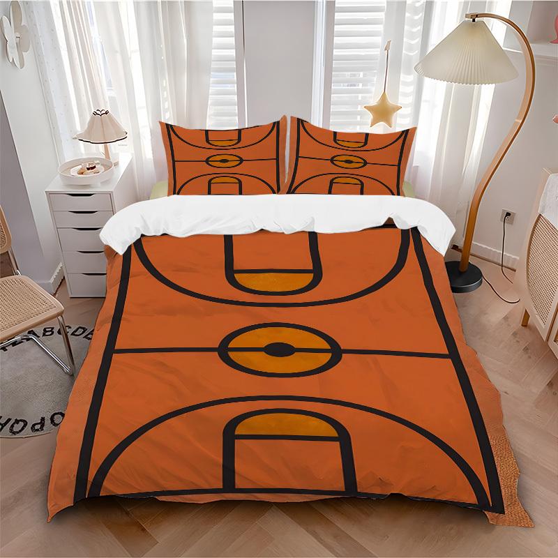 

3pcs Basketball Court Bedding Set, Includes 1 Comforter + 2 Pillowcases, Without Pillow Inserts, Soft Comfortable, Lightweight Breathable051 135x200cm