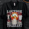 Zilveren Lactose-intolerant Grappig Meme Cadeau T-shirt Voor Vrienden,Diarree Shirt Tiener,Melkvrij,Shirt Voor Lactose-intolerant,Cringy Shirts GenZ