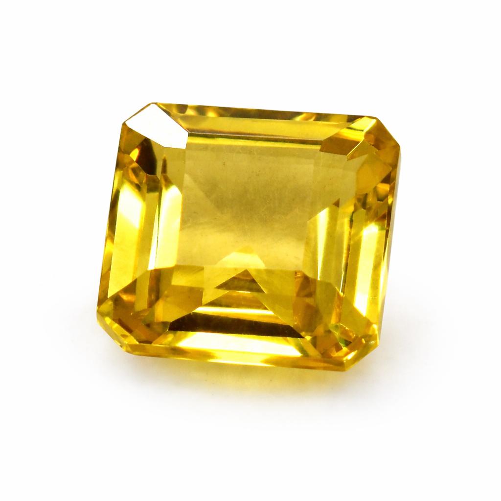 Natural Yellow Sapphire Loose Gemstone 9.50 Ct Square Shape September Birthstone for Gem Collections