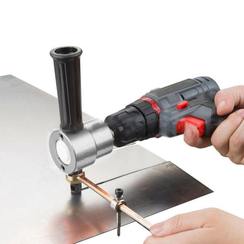 Tool Parts Professional Nibble Metal Cutting Double for Head Metal Sheet Cutter Saw Cutter Drill Attachment