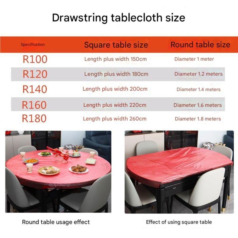 10pcs Elastic Disposable Drawstring Table Cover PE Table Covers  Party Wedding Picnic