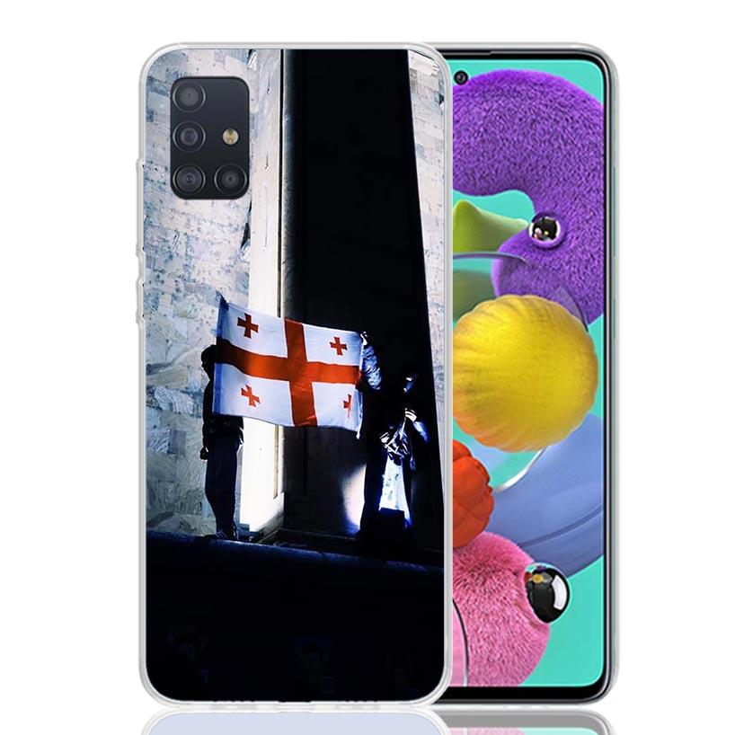 Georgia Flag Phone Case For Samsung Galaxy A52 A32 A22 A12 A02S A50S A30S A51 A31 AA71 Note 20 Ultra 10 S10 Plus Galaxy A52 A42