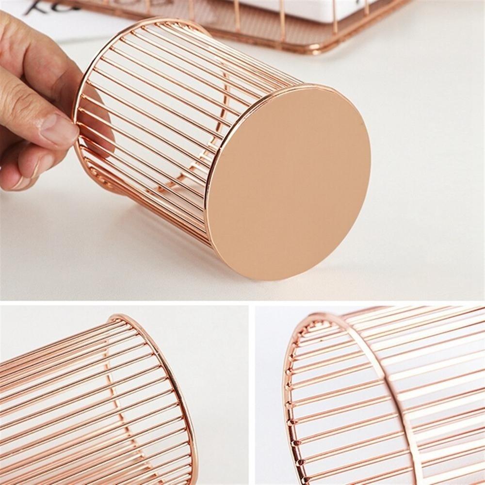 1PC Simple Makeup Brush Storaget Beauty Tools Brush Storage Bucket Desktop Pen Iron