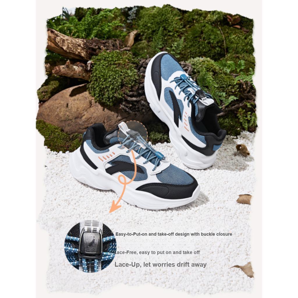 Anta Comfortable Breathable Shock Absorbing Durable Kids Casual Shoes Kids Casual Shoes Blue Black White A312418802-4