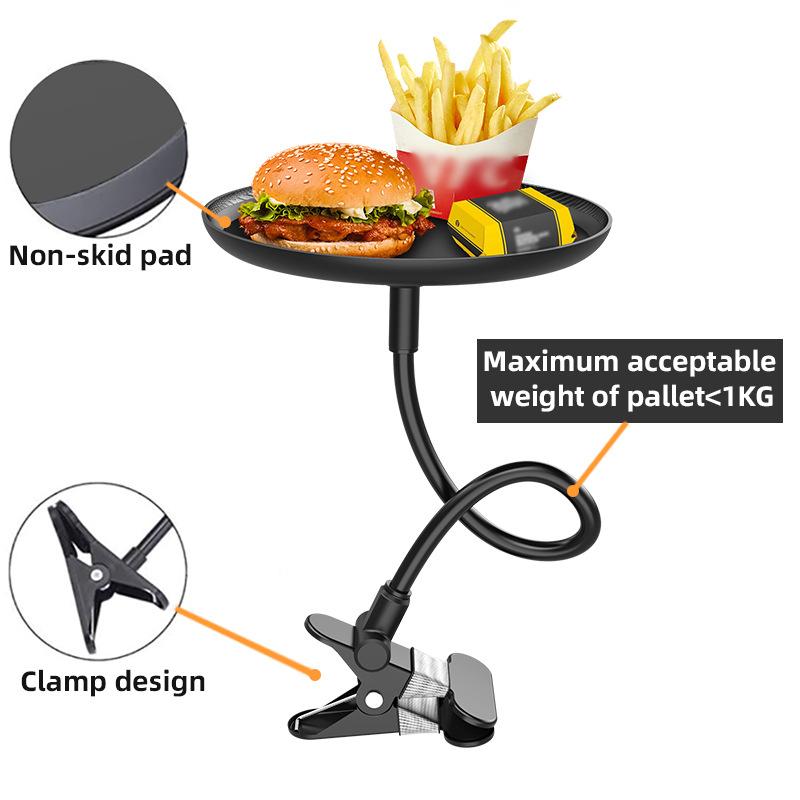 Clip On Car Tray Table Food Drink Holder Desk Plastic Portable Dining Workstation for Vehicle