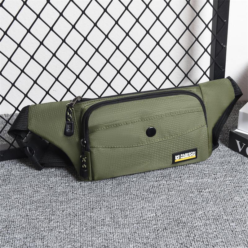 Men's Casual Sports Travel Waist Bag Lightweight Riding Chest Large Capacity Crossbody Bag  Phone Pocket