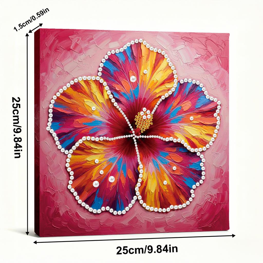 DIY Pearl Diamond Dots Paintings Picture Arts Craft With Frame Art Diamond Painting for Adults/Beginners Gift Home Decor 25x25cm