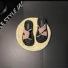 Pearl Cross Cool Slippers Women's Summer Fashion Outer Wear 2025 New Beautiful Skirt Thick-bottomed Beach Slippers Tide