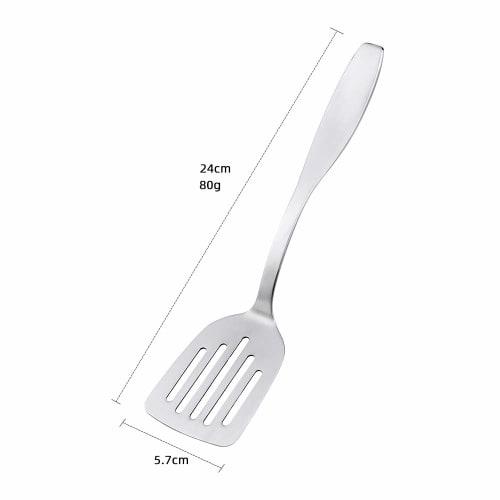 EDAR All-Stainless Steel Turner/Spatula, 18-8 Stainless Steel, 24cm Long, 5.7cm Wide, Silver, Easy to Use, Comfortable to the Touch