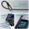 USB 4 for Thunderbolt 4 Cable 8K@60Hz 40Gbps Data Sync 240W Fast Charging USB C to USB C Thunderbolt Cable for MacBook Monitor