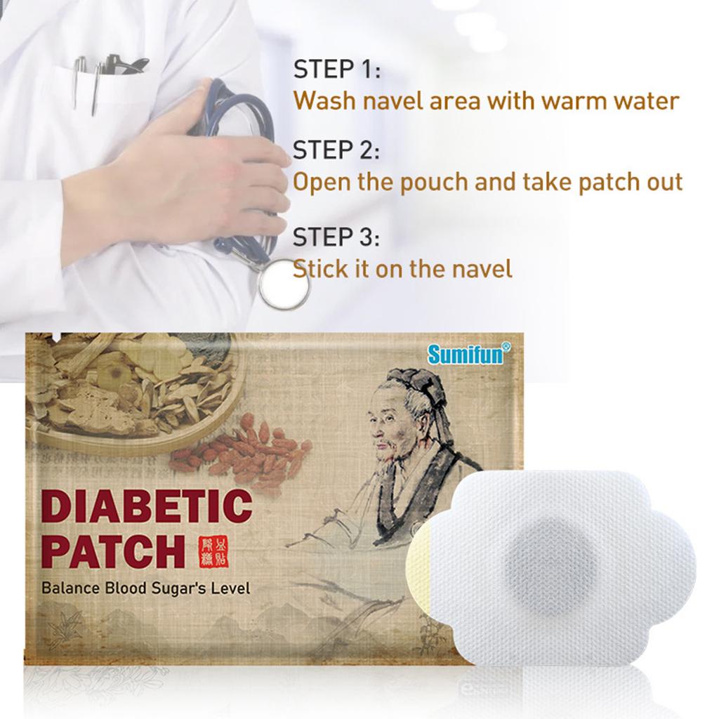 Sumifun 6 Patches Navel Patch Diabetic Plasters Lower Blood Sugar Promote Blood Circulation Balance Blood Sugar Level
