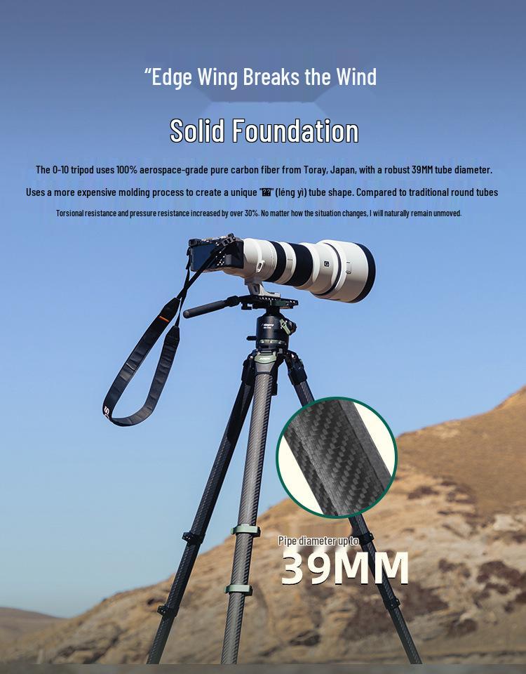 Futu Bao High-End Carbon Fiber Tripod for Photography, Videography, Bird Watching & Moon Shooting