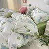Bedding Set  Girls Cherry  Soft Washed Cotton Bed Sheet Queen King Size Duvet Set  Comforter Set Pillowcase Bed Linens