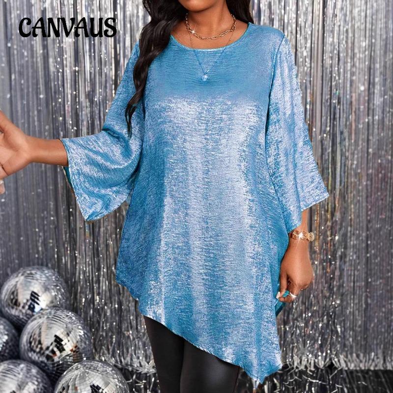 Women's Summer Loose Casual Crew Neck Seven-point Sleeve T-shirt