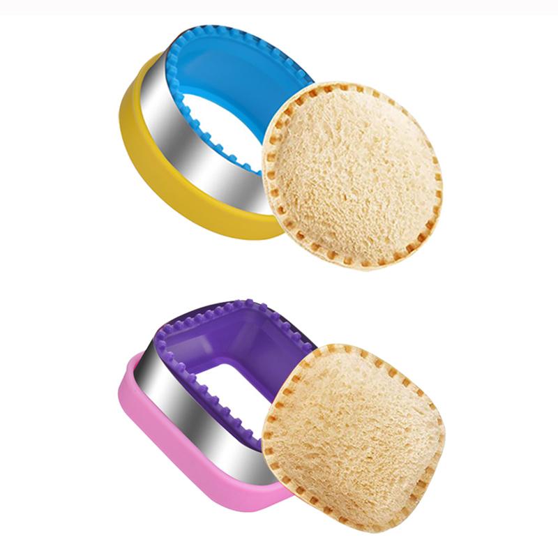 2Pcs Sandwich Cutters Cookie Mold Heart Dinosaur Shape Bread Cutter Sandwich Maker Kitchen Tools Sandwich Cutter Sealer for Kids