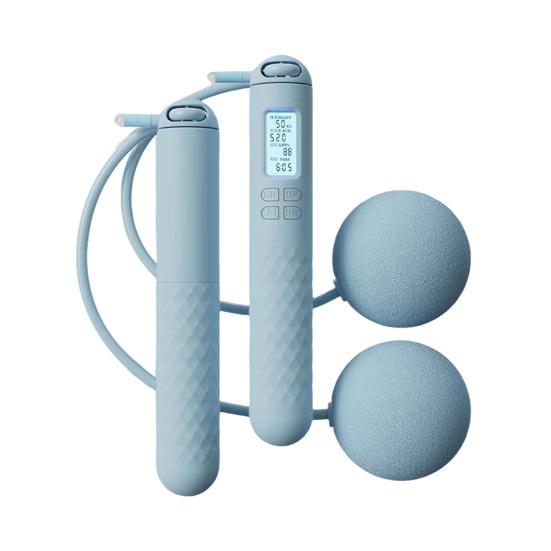 Hoppetau med kontratrådløst vektet hoppetau med ball Justerbar lengde Fitness Smart hoppetau treningsutstyr