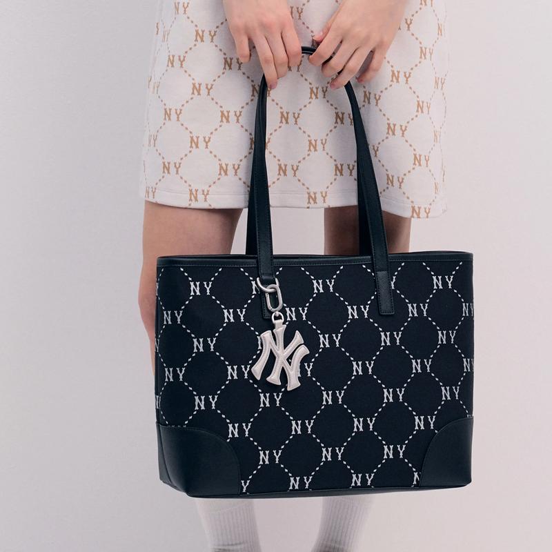 New MLB Polyester Tote Student Backpack, Handbag, Shoulder Bag Regular Unisex Black 3AORL014N-50BKS