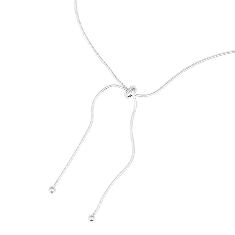 925 Sterling Silver Tassel Long Pendants Necklace For Women Girls Statement Party Jewelry Choker Dz257
