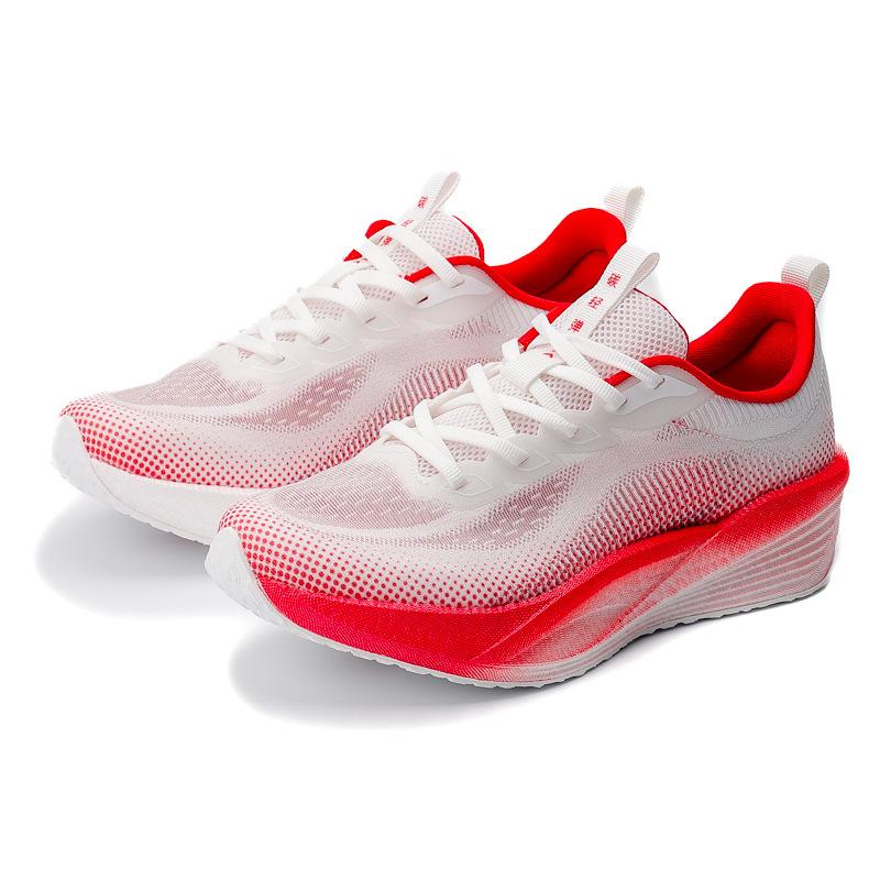 

Мужские кроссовки Carbon Plate для бега, дышащая сетка, кроссовки для марафона, мягкая амортизирующая подошва для тренировок, износостойкое сцепление, амортизация 44