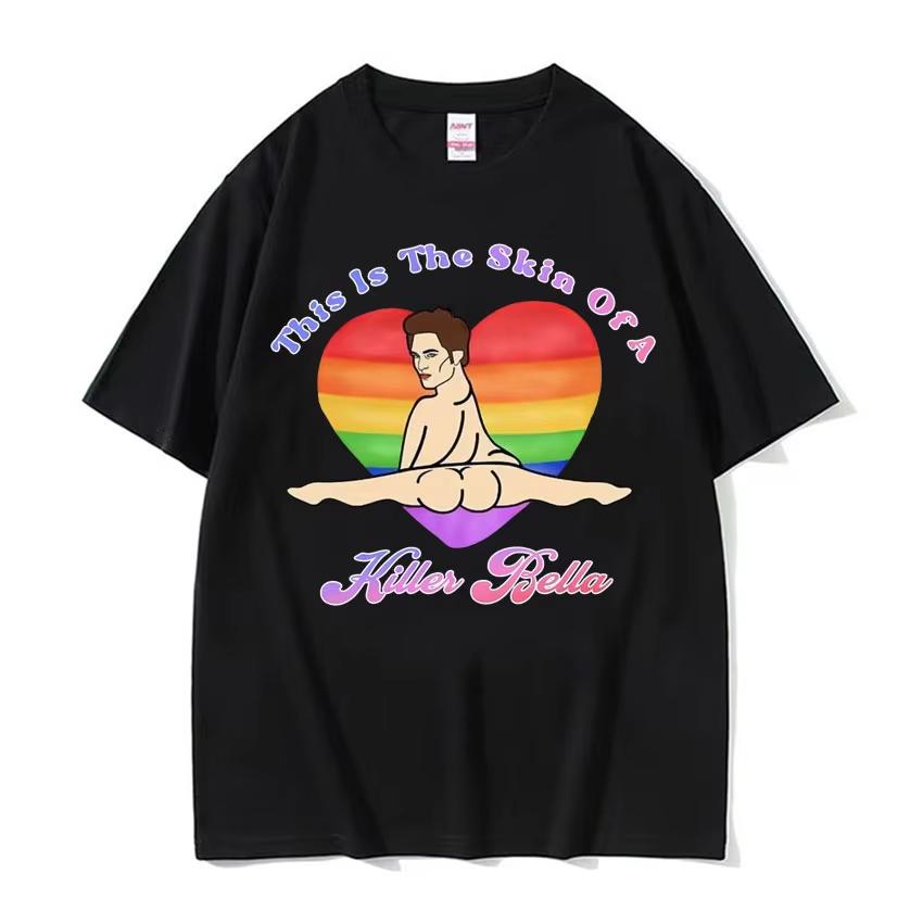 

This Is The Skin of A Killer Bella Funny T Shirt Twilight Rainbow Fish Meme T-shirt Men Women Casual Cotton Short Sleeve Tshirts S разноцветный