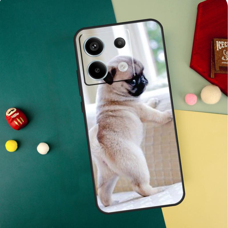 Cute Pug Dog Case For Xiaomi Redmi Note 13 11 8 9 10 12 Pro 12S 11S 10S 9S Redmi 13C 9C 10C 12C Cover