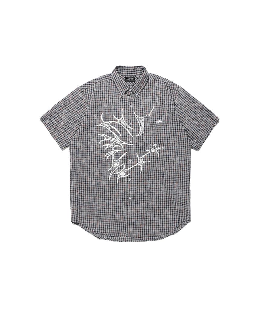NICEGHOSTCLUB Tornado Star Check Big Big Half Shirt_Grey(Ng2Gmuw361A)
