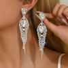 Water Droplets Full Of Diamonds, Tassel Long Earrings, High-End Zircon Stud Earrings, Fashionable Light Luxury Atmosphere, Personalized Earrings