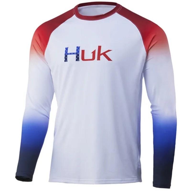 Mens Quick-Dry UV Protection Fishing Shirt Long Sleeve Breathable Ice Silk Cycling Jersey Outdoor Sports Summer