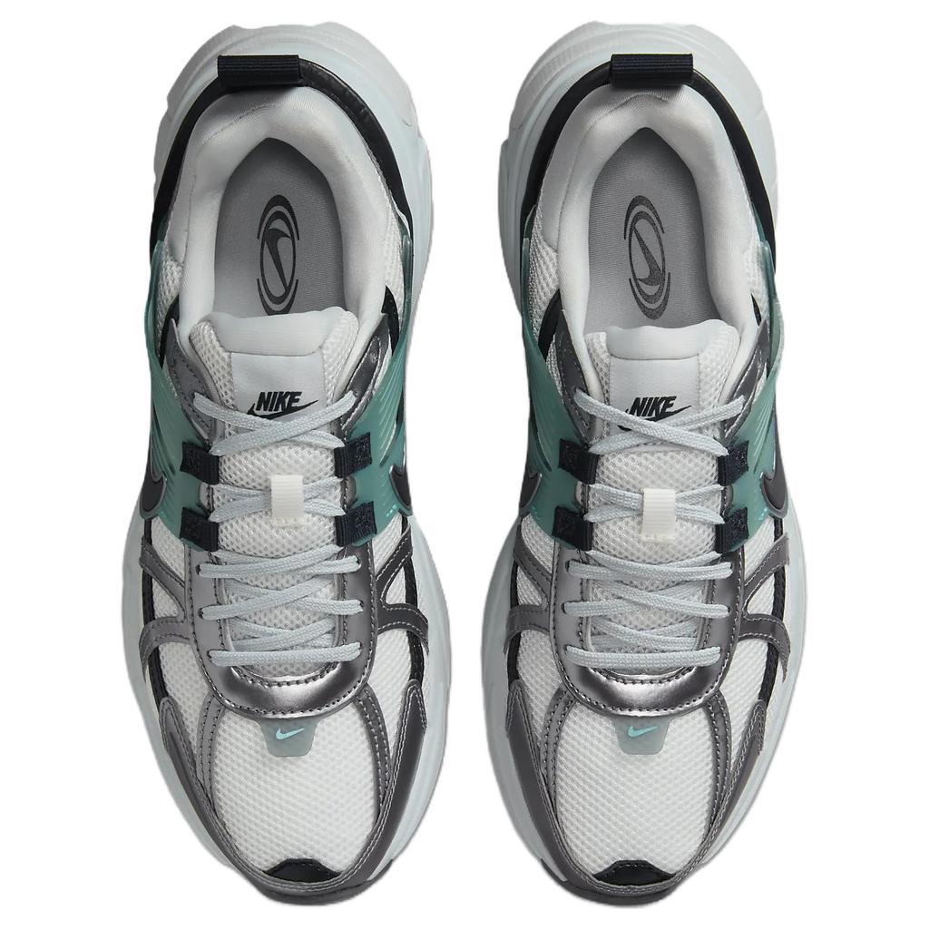 Nike  V2K Run Summit White Metallic Cool Grey Women Sneakers Pure-Platinum Dark-Obsidian HQ3484-121