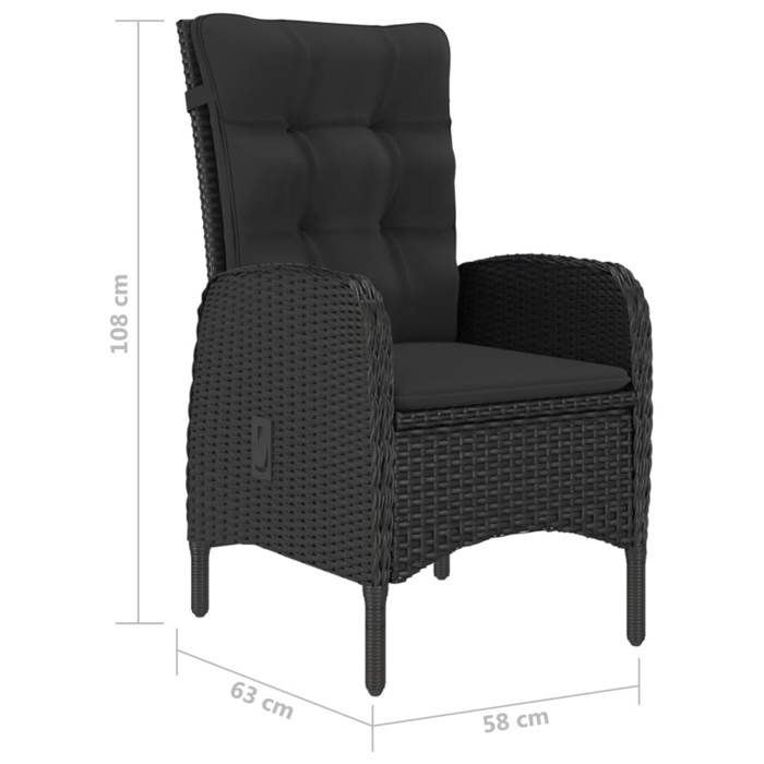 VidaXL 3-Piece Garden Dining Set Table and Chairs Patio Dining Furniture Terrace Furniture Dining Furniture 3067680