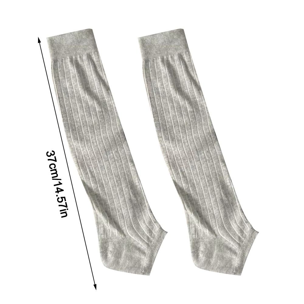 Breathable Vertical Stripes Leg Socks High Tube Women Daily Sock Casual Calf Socks