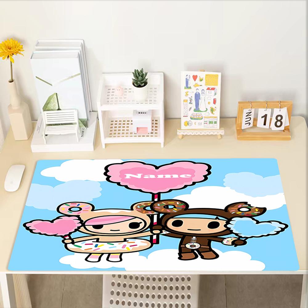 Custom Name Tokidoki Theme Mouse Pad, Non Slip Rubber Base, Multifunctional Office & Home Decor, Perfect for Workspace Personalization.