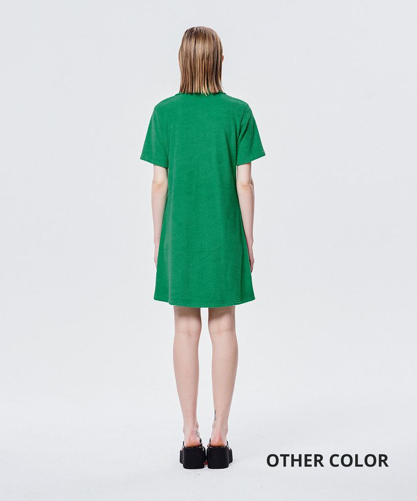 Le Sonnet Terry Zip-Up Dress Blue