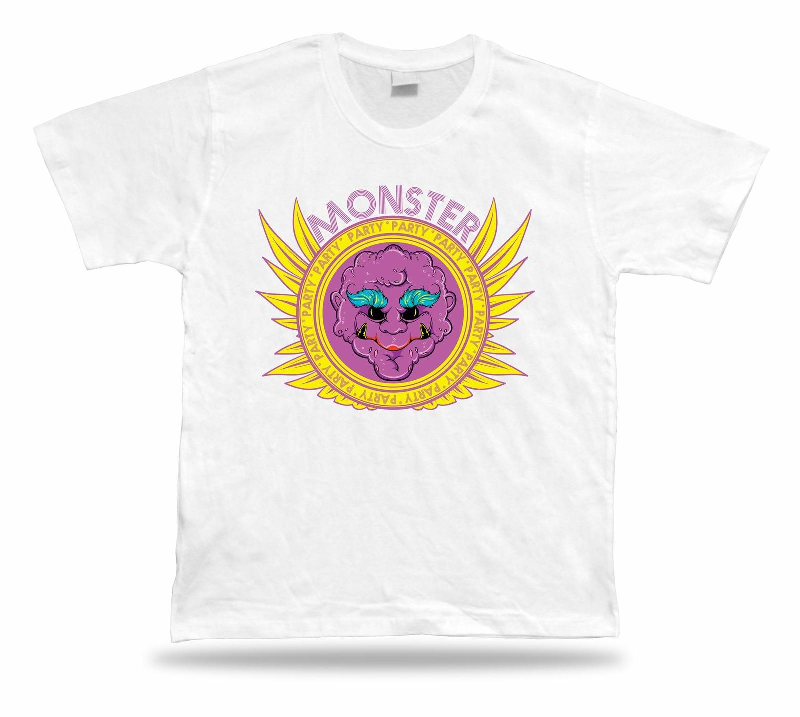 Monster Party Sun Flower awesome cool unique tshirt design tee birthday gift S разноцветный