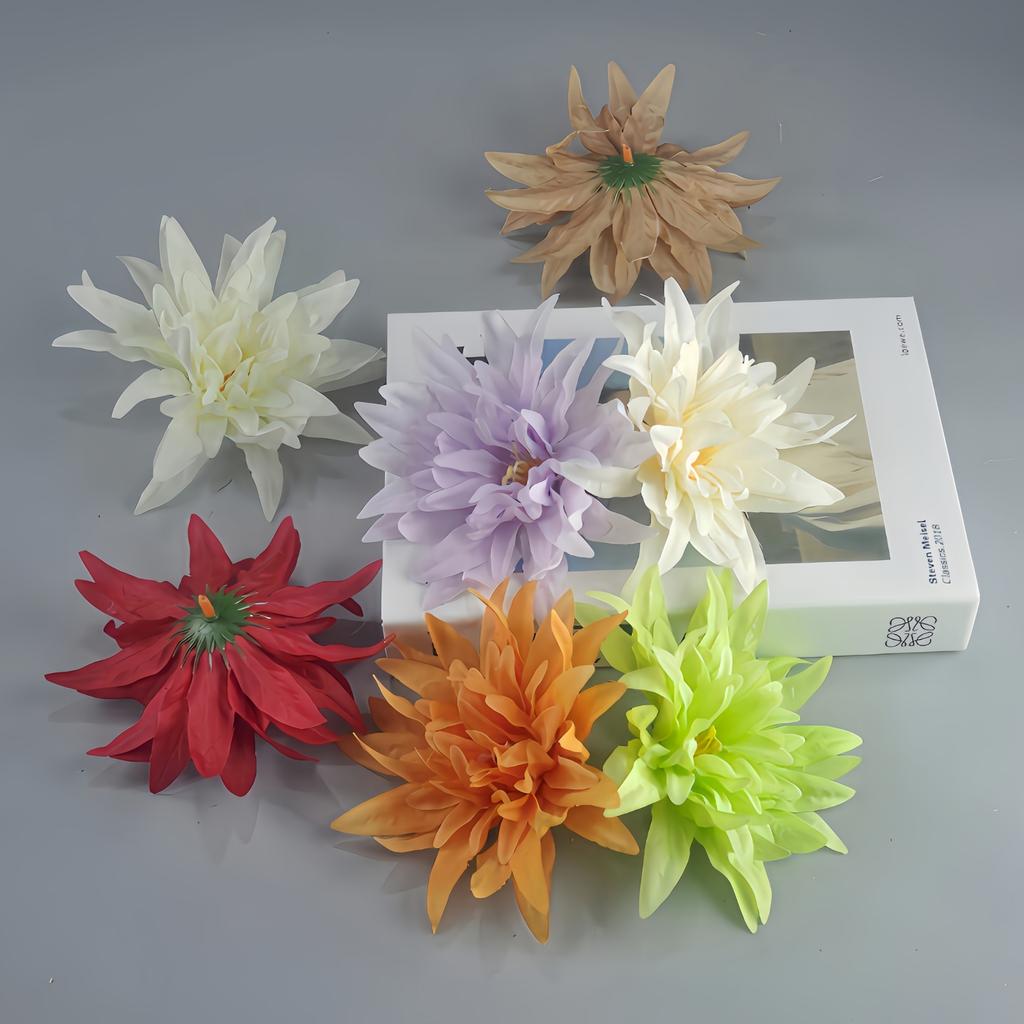 12pcs, Colorful Simulated Chrysanthemum with Flower Core and Chrysanthemum Head DIY Home Decoration | DIY Headwear Accessories.