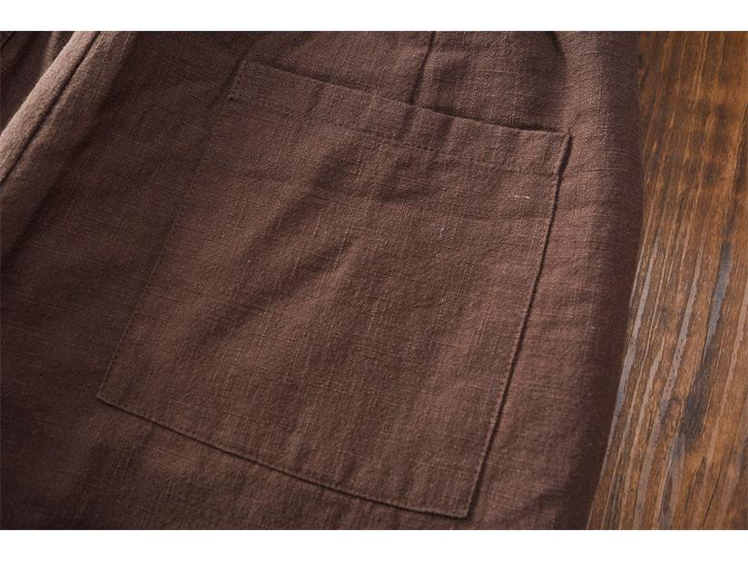 Women's Winter Cotton Linen Patchwork Trousers - Thick, Quilted, & Slimming Ramie Casual Pants