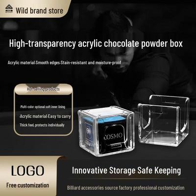 Transparent Acrylic Billiard Cue Chalk Set for Nine Ball and Chinese Eight Ball Snooker