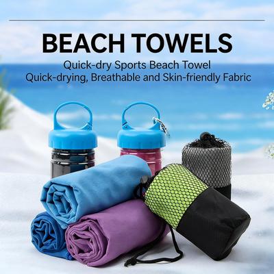 Multifunktionales tragbares Outdoor-Sport-Schweißtuch, verdickt, doppelseitiger Samt, wasserabsorbierend, schnelltrocknend, Strandtuch